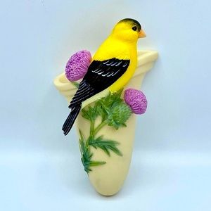 GOLD FINCH Wall Pocket Vase - Ibis & Orchid Air Plants Dried Flowers Succulents